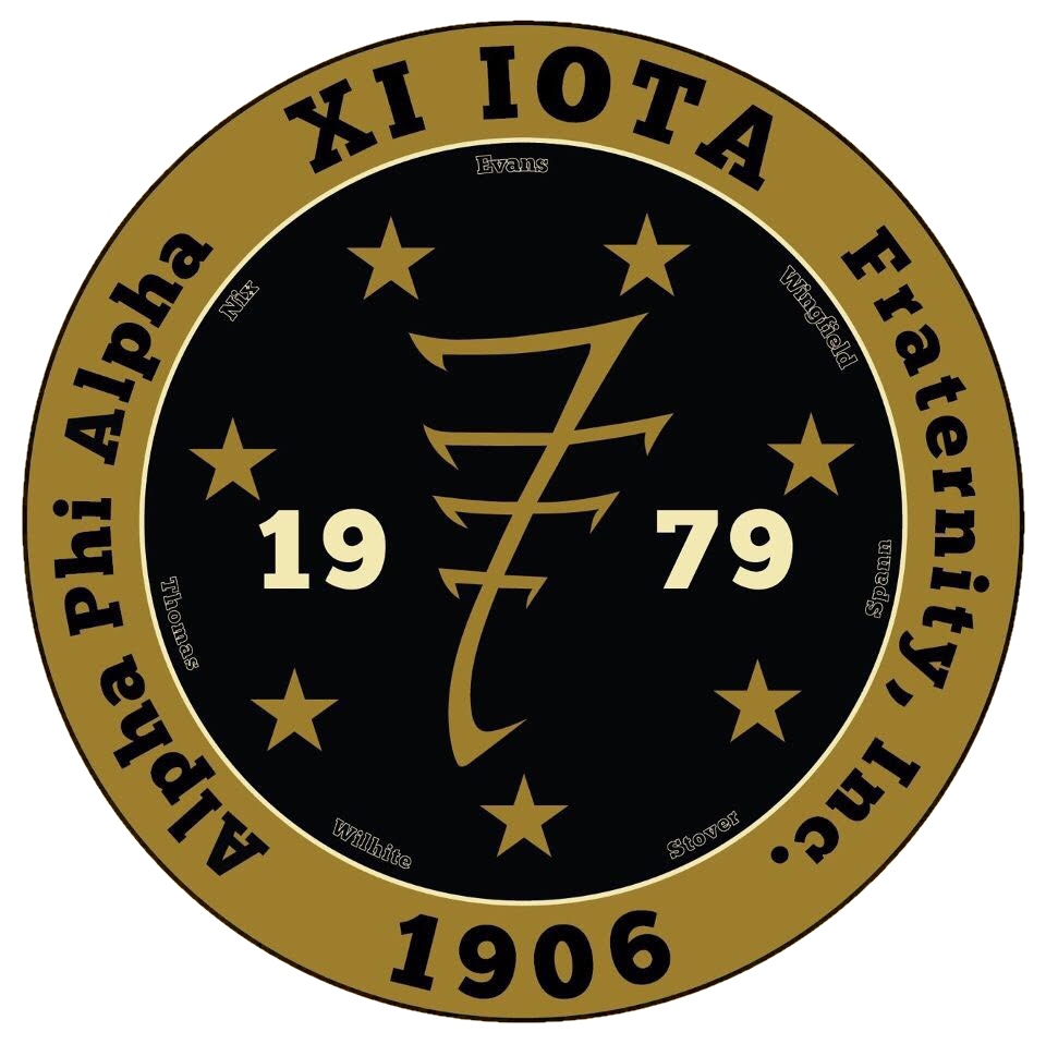 Historic Xi Iota Chapter seal displaying the 1979 charter year